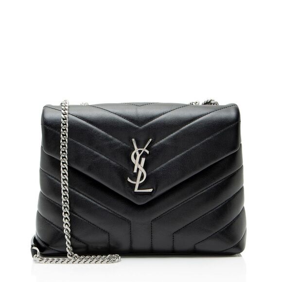 SAINT LAURENT Handbags - Saint Laurent Matelasse Calfskin Monogram LouLou Chain Small Shoulder Bag